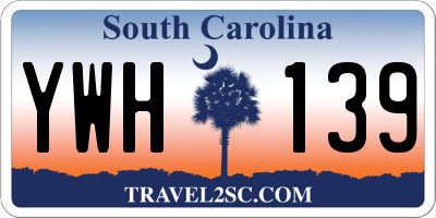 SC license plate YWH139