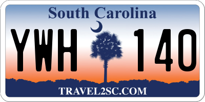 SC license plate YWH140