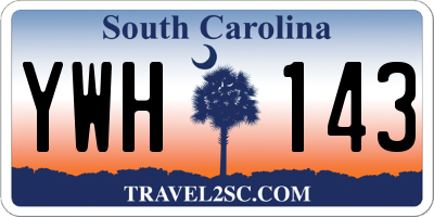 SC license plate YWH143