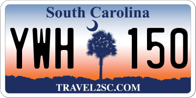 SC license plate YWH150