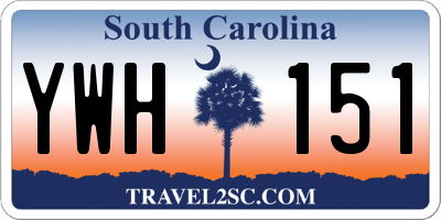 SC license plate YWH151