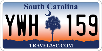 SC license plate YWH159