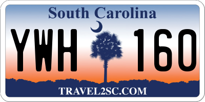 SC license plate YWH160