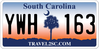SC license plate YWH163