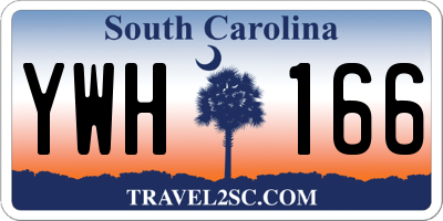 SC license plate YWH166