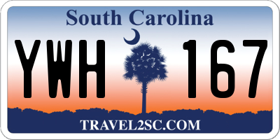 SC license plate YWH167