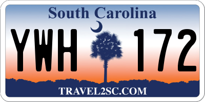 SC license plate YWH172