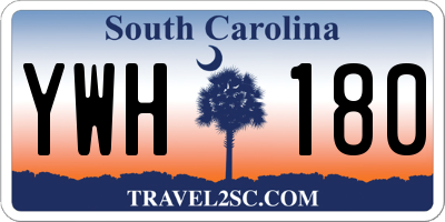 SC license plate YWH180