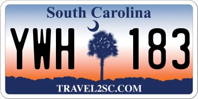 SC license plate YWH183