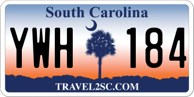 SC license plate YWH184