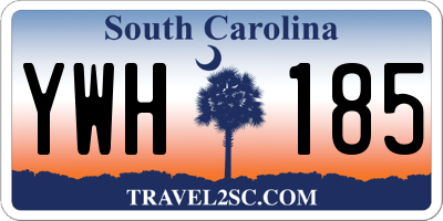SC license plate YWH185