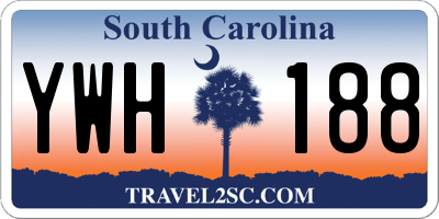 SC license plate YWH188