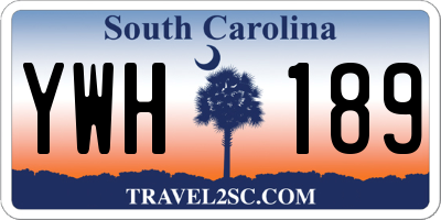 SC license plate YWH189