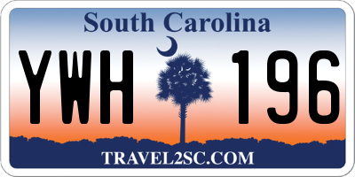 SC license plate YWH196