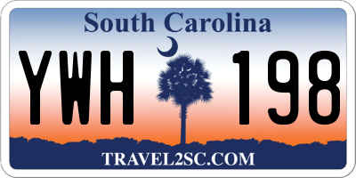 SC license plate YWH198