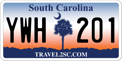SC license plate YWH201