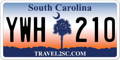 SC license plate YWH210