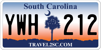 SC license plate YWH212