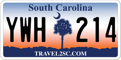 SC license plate YWH214