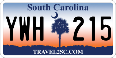 SC license plate YWH215