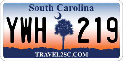 SC license plate YWH219