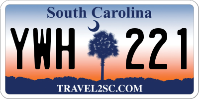 SC license plate YWH221