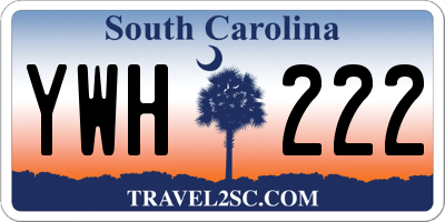 SC license plate YWH222