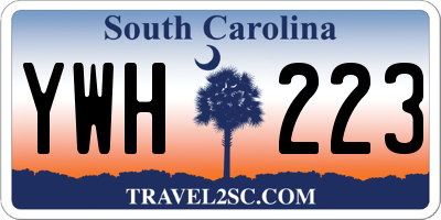 SC license plate YWH223