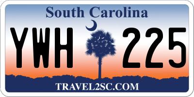 SC license plate YWH225
