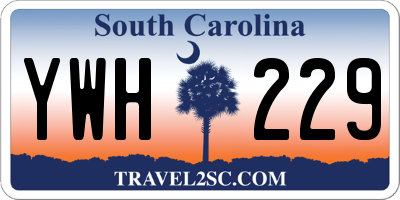 SC license plate YWH229