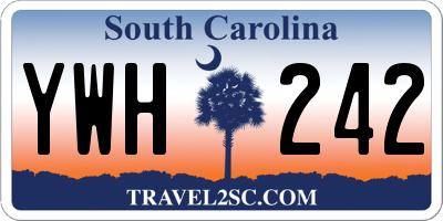 SC license plate YWH242