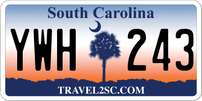 SC license plate YWH243