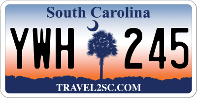 SC license plate YWH245