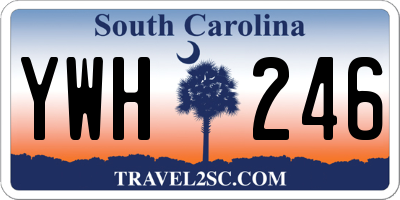 SC license plate YWH246