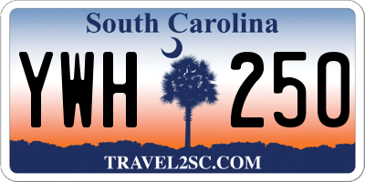 SC license plate YWH250