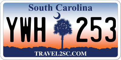 SC license plate YWH253