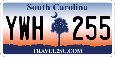 SC license plate YWH255