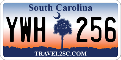 SC license plate YWH256