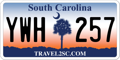 SC license plate YWH257