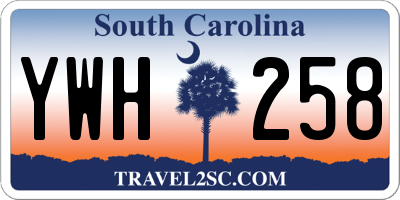 SC license plate YWH258