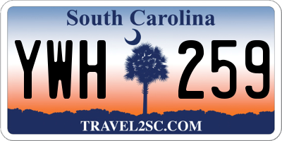 SC license plate YWH259