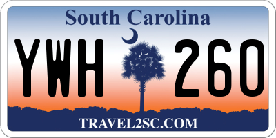 SC license plate YWH260