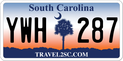 SC license plate YWH287