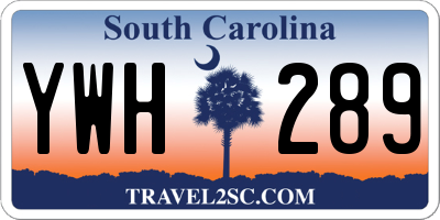 SC license plate YWH289