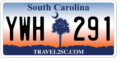 SC license plate YWH291