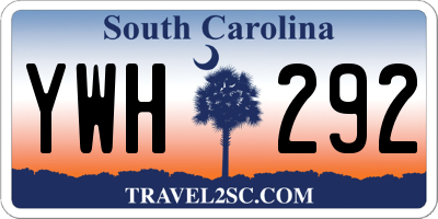 SC license plate YWH292