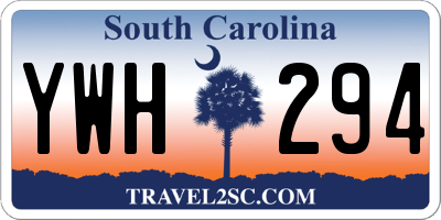SC license plate YWH294