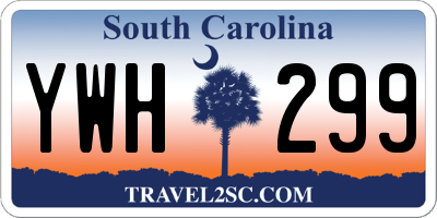SC license plate YWH299