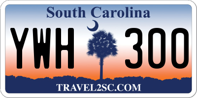 SC license plate YWH300