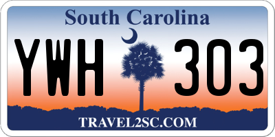 SC license plate YWH303